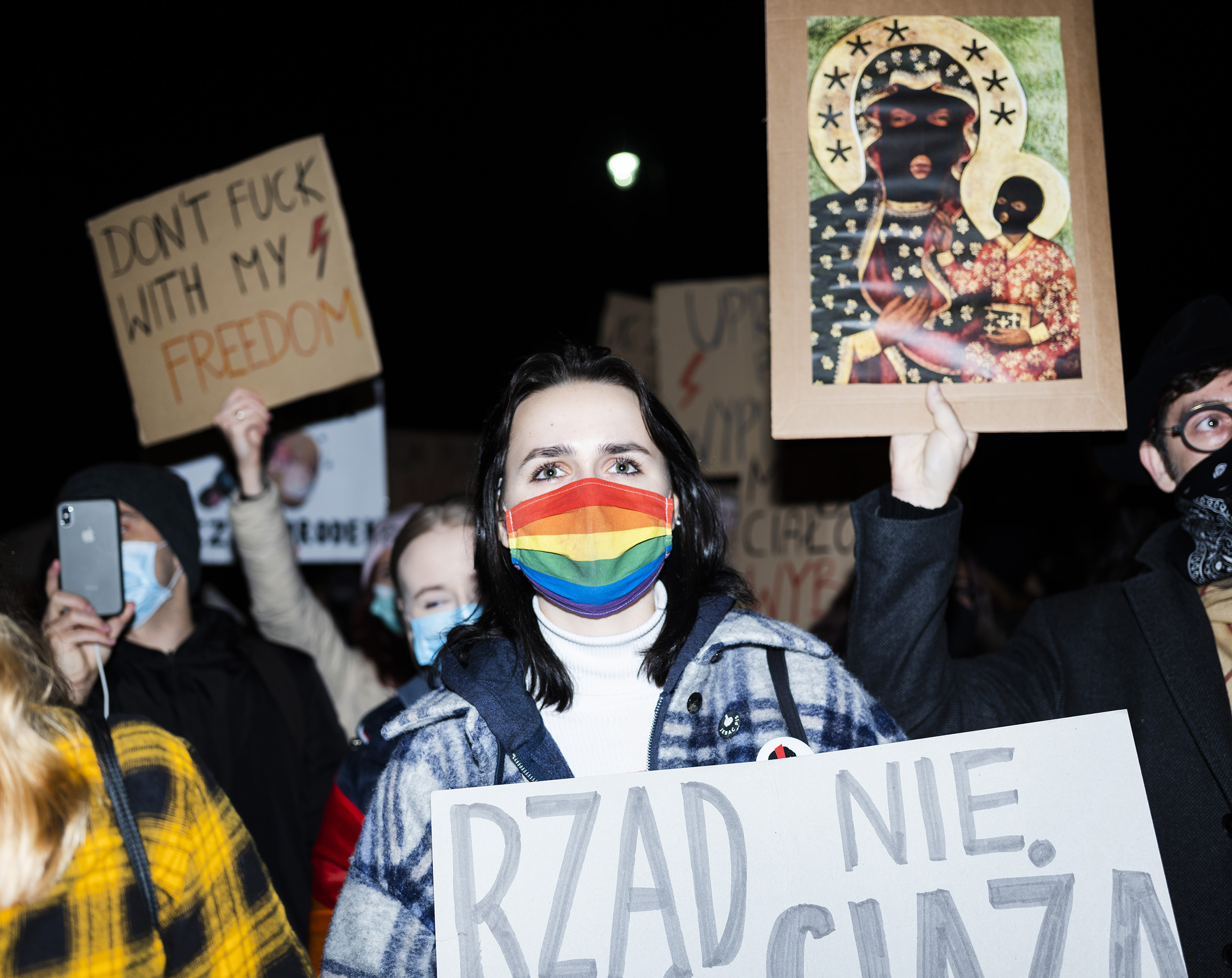 Warsaw. 12th day of protests after Constitutional Court declared abortion illegal in case of severely damaged foetus.